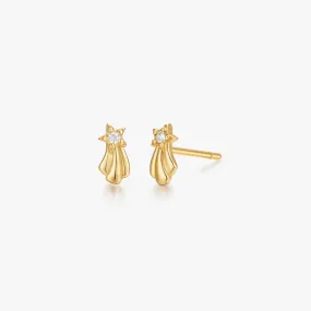 Shooting Star Studs in Gold