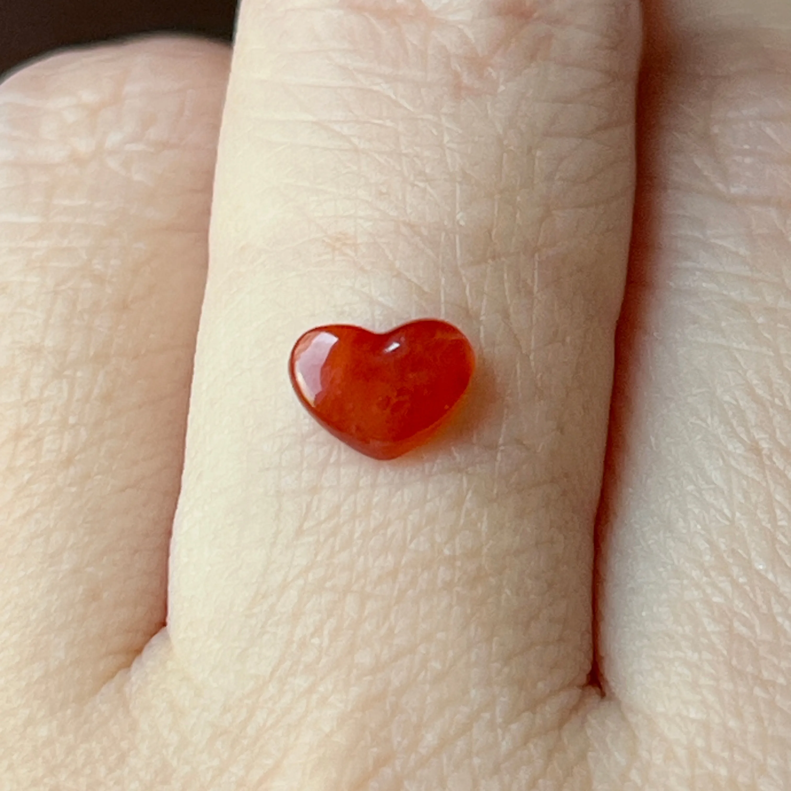 0.80cts A-Grade Natural Red Jadeite Heart No.172150