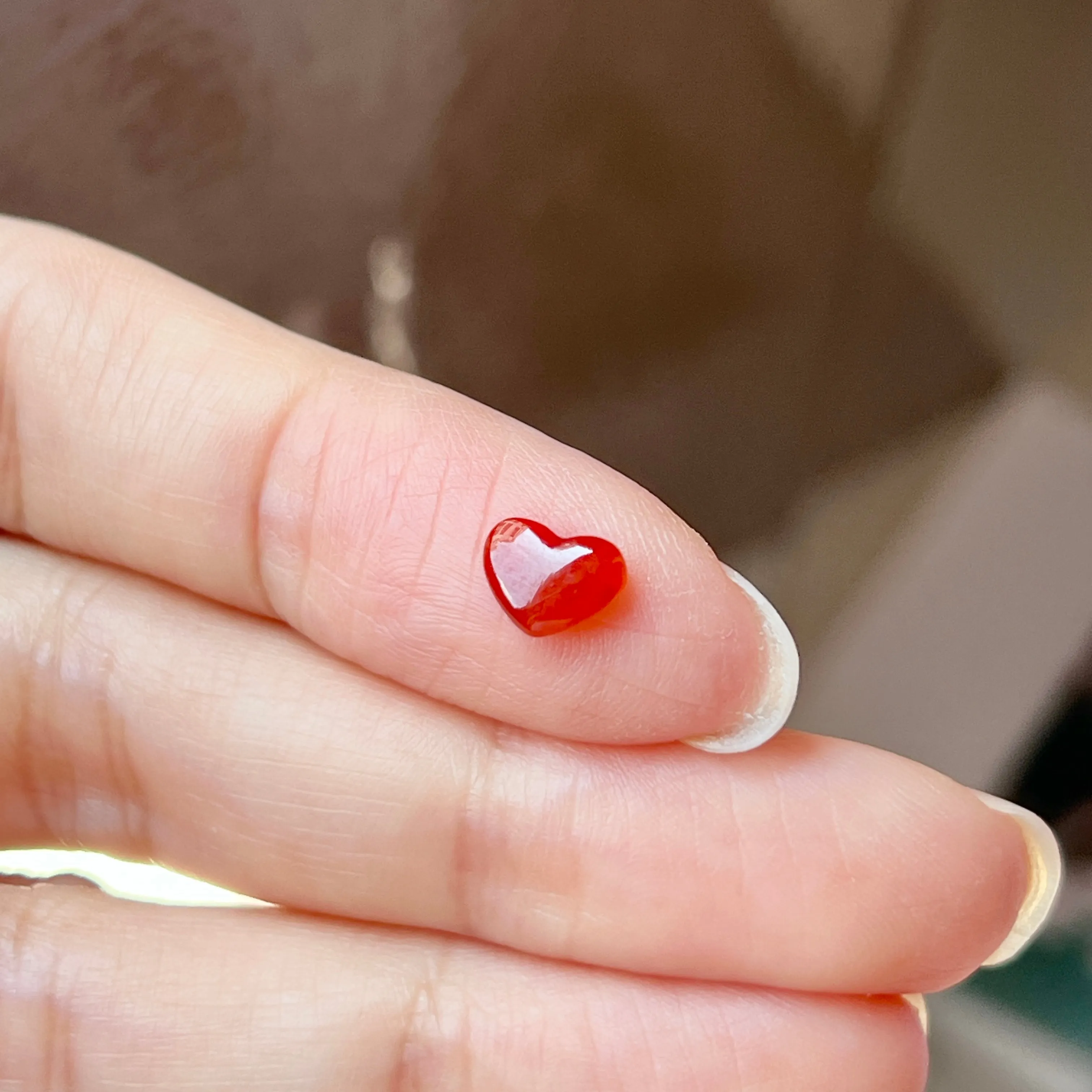 0.80cts A-Grade Natural Red Jadeite Heart No.172150