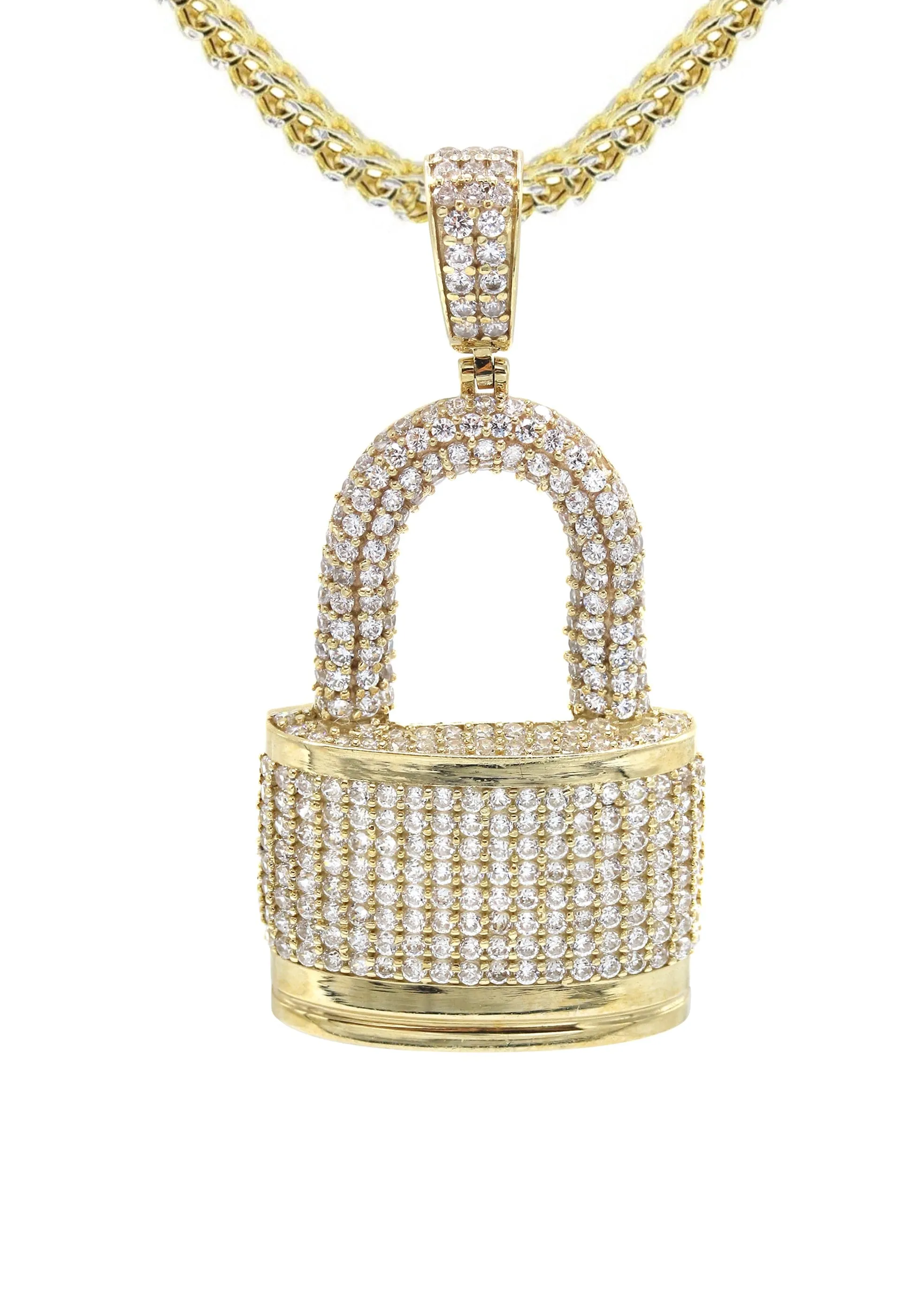 10K Yellow Gold Lock Necklace | Appx. 17 Grams