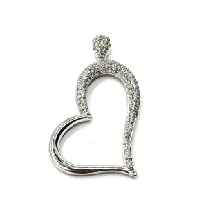 1/2 CTW Asymetrical Heart Outline Pendant