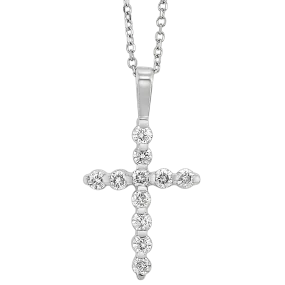 14KTW Diamond Cross Fashion Pendant 3/4Ct