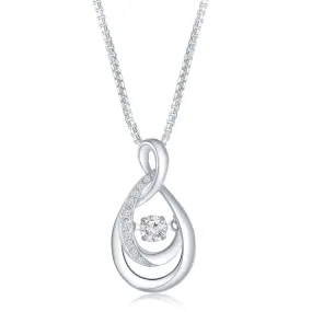 18K White Gold Diamond Pendant