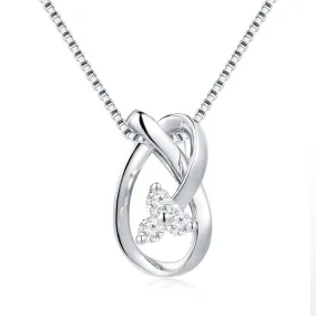 18K White Gold Diamond Pendant