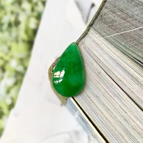 1.90ct A-Grade Natural Imperial Green Jadeite Pear Shaped Piece No.130265