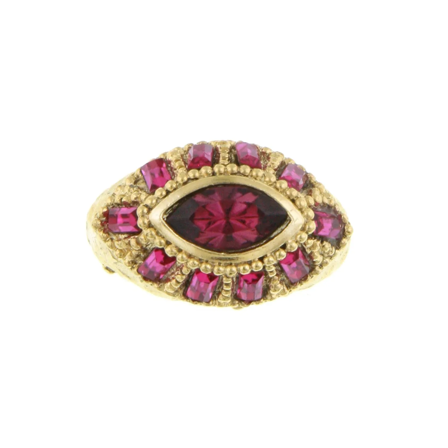 1928 Jewelry Amethyst And Fuchsia Austrian Crystal Ring