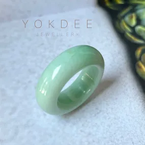 19.3mm A-Grade Natural Apple Green Jadeite Abacus Band No.162336