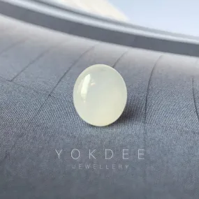 2.85 cts A-Grade Natural White Jadeite Oval Cabochon No.130041