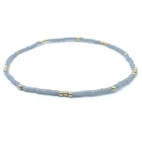 2mm Newport CLOUD GRAY   Gold Filled Waterproof Bracelet