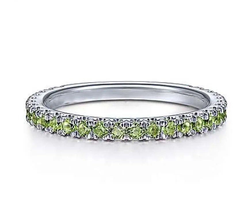 3/4 Peridot Stackable Band