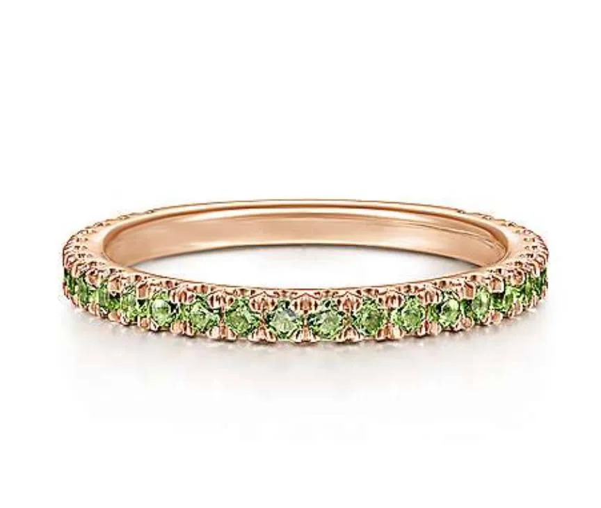 3/4 Peridot Stackable Band