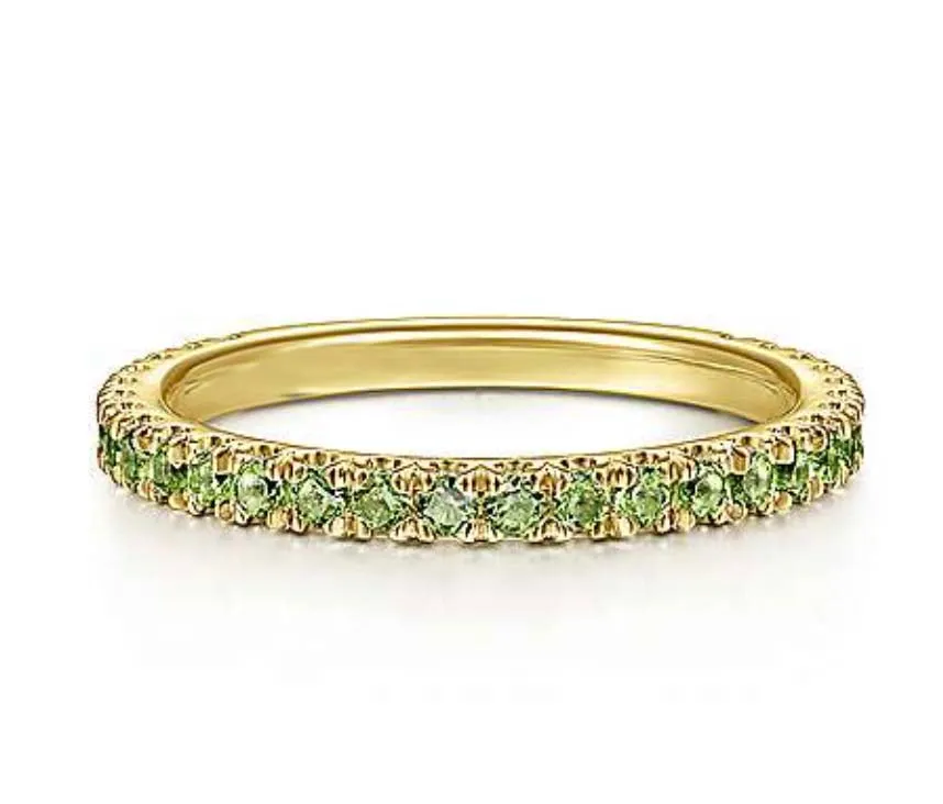 3/4 Peridot Stackable Band