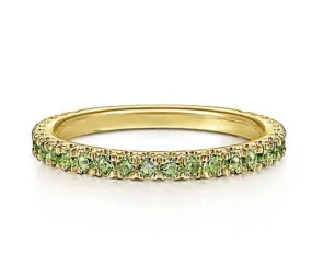 3/4 Peridot Stackable Band