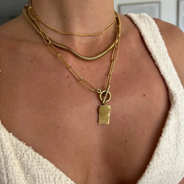 Candice Round Snake Chain Necklace