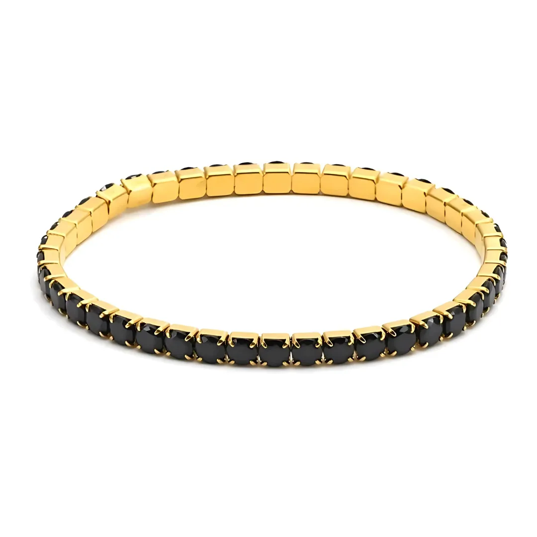 Eileen CZ Stretch Bracelet Black