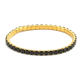 Eileen CZ Stretch Bracelet Black