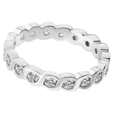 Eternity CZ White Gold Over Brass Ring / FSR0004