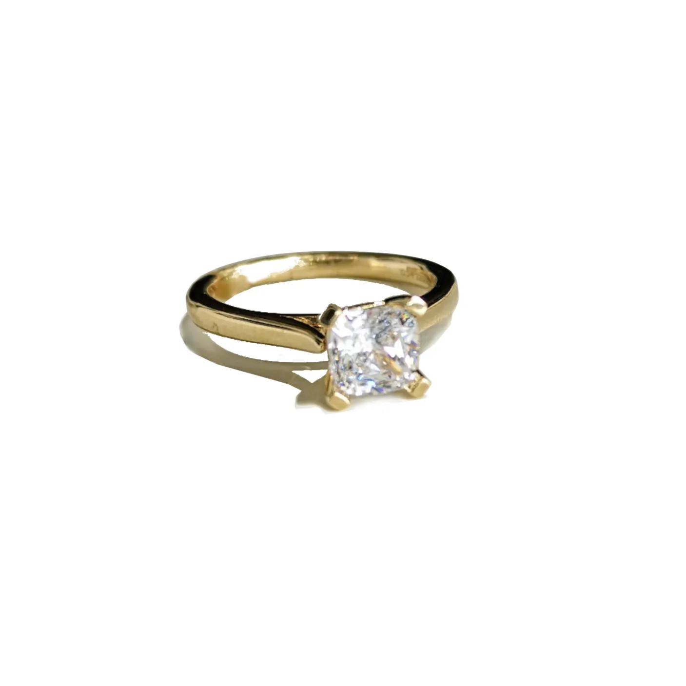 Gabriel "Michelle" 14K Yellow Gold Cushion Engagement Ring