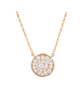 Georgini Rose Gold Mosaic Disc Pendant - Luxurious Design