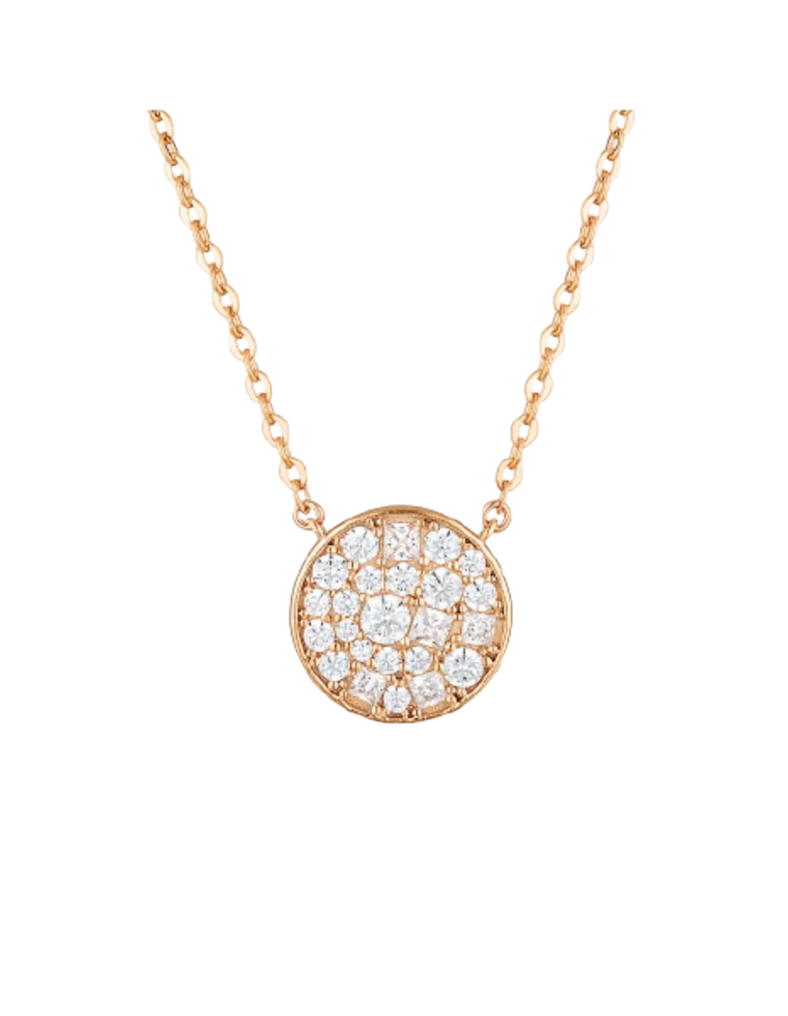 Georgini Rose Gold Mosaic Disc Pendant - Luxurious Design