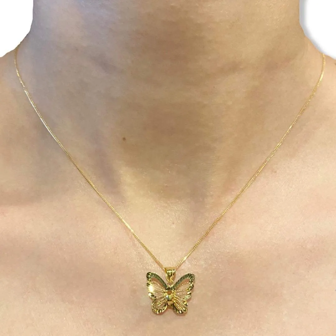 #GOLD2024 | 18K Golden Butterfly of Ivana Necklace Foxtail Chain