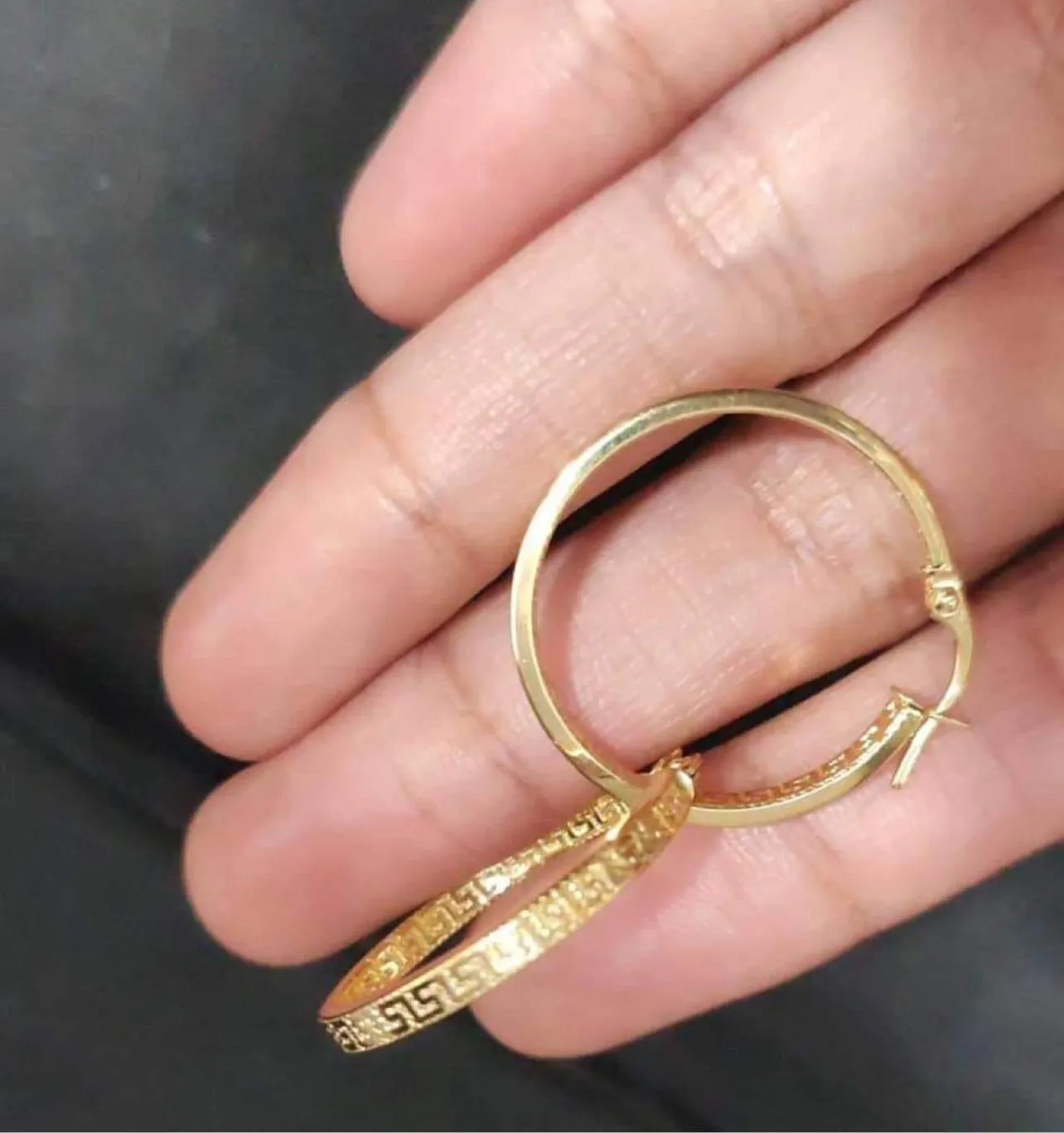 #GOLD2024 | 18K Golden Designer Inspired Large Hoop Earrings