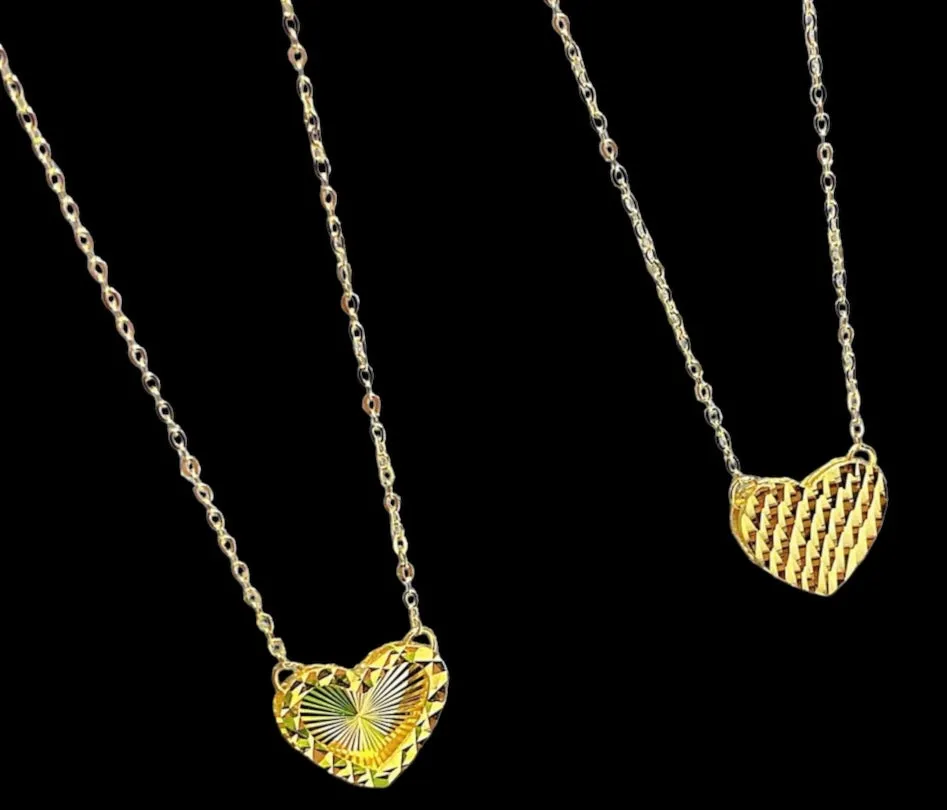 #GOLD2024 | 18K Golden Heart Centered Necklace 18”