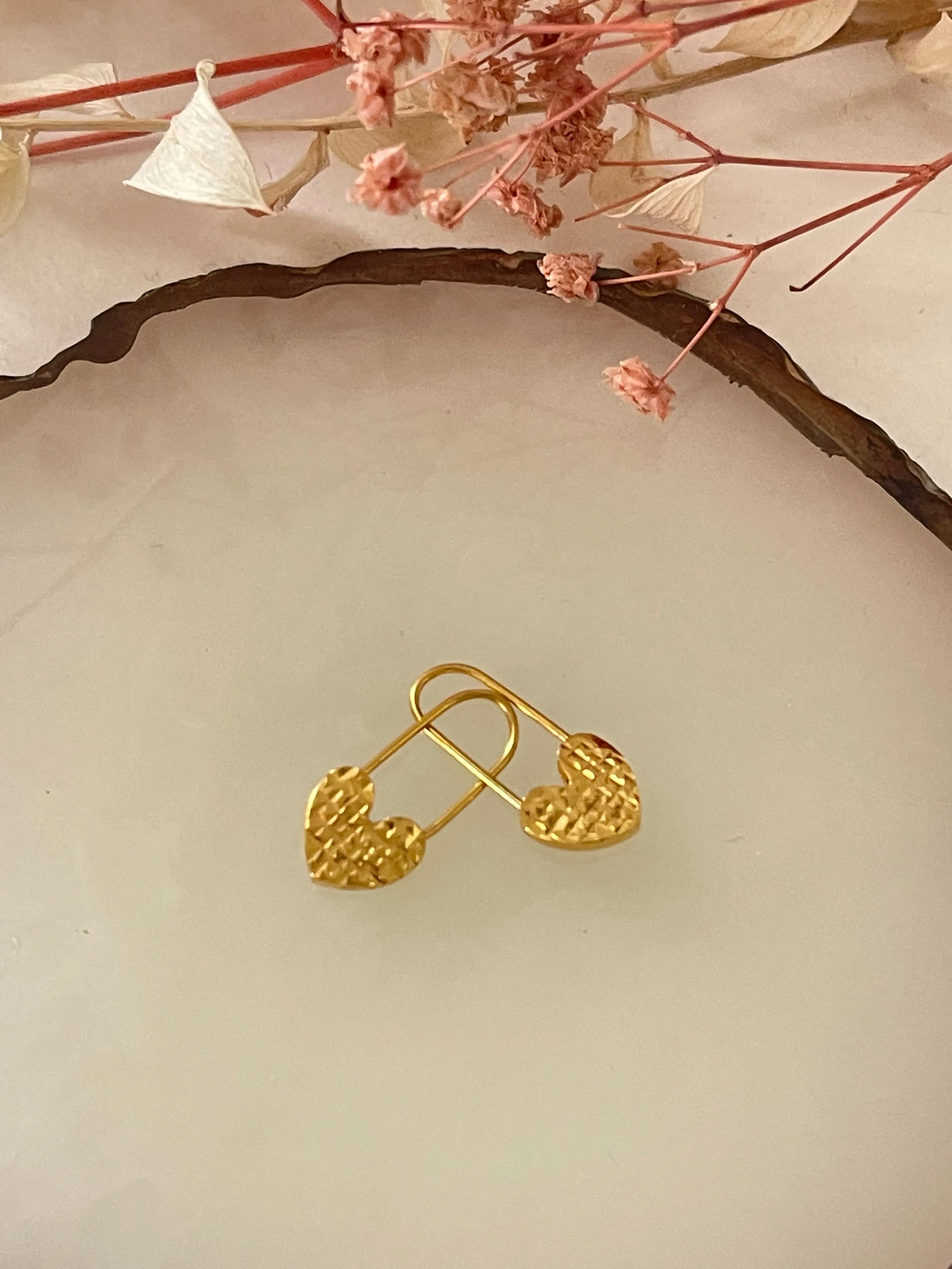 #GOLD2024 | 18K Golden Heart Lock Earrings