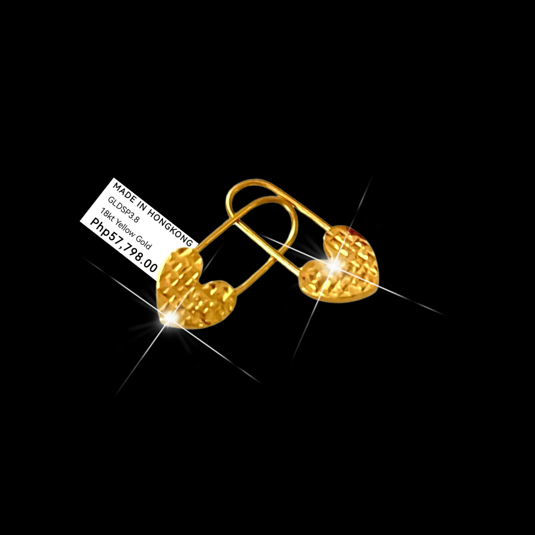 #GOLD2024 | 18K Golden Heart Lock Earrings