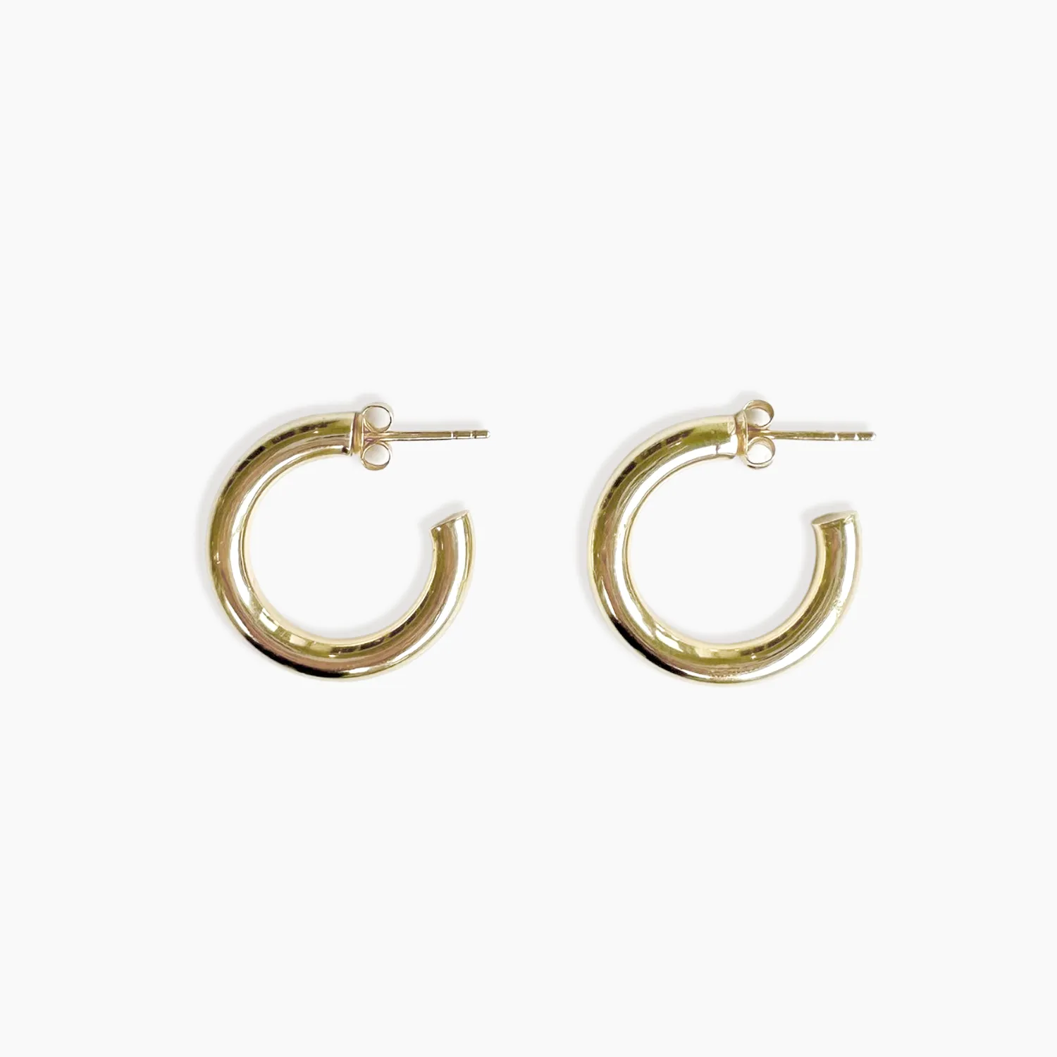 Hoop Breaker Earrings 14K Solid Gold