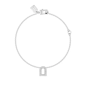 L'Arc Voyage Charm PM Chain Bracelet, 18k White Gold with Galerie Diamonds