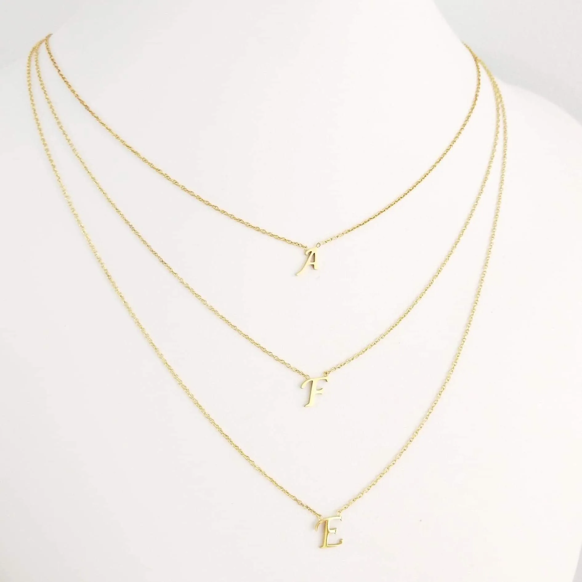 Lola - Silver, Gold or Rose Gold Initial Necklace