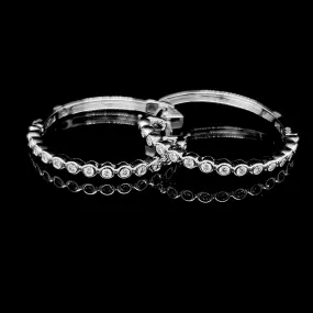 #LVNA2024 | Bezel Setting Hoop Diamond Earrings 18kt