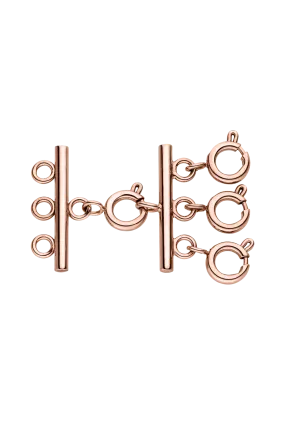 Rose Gold Layering Necklace Separator with Adjustable Clasps