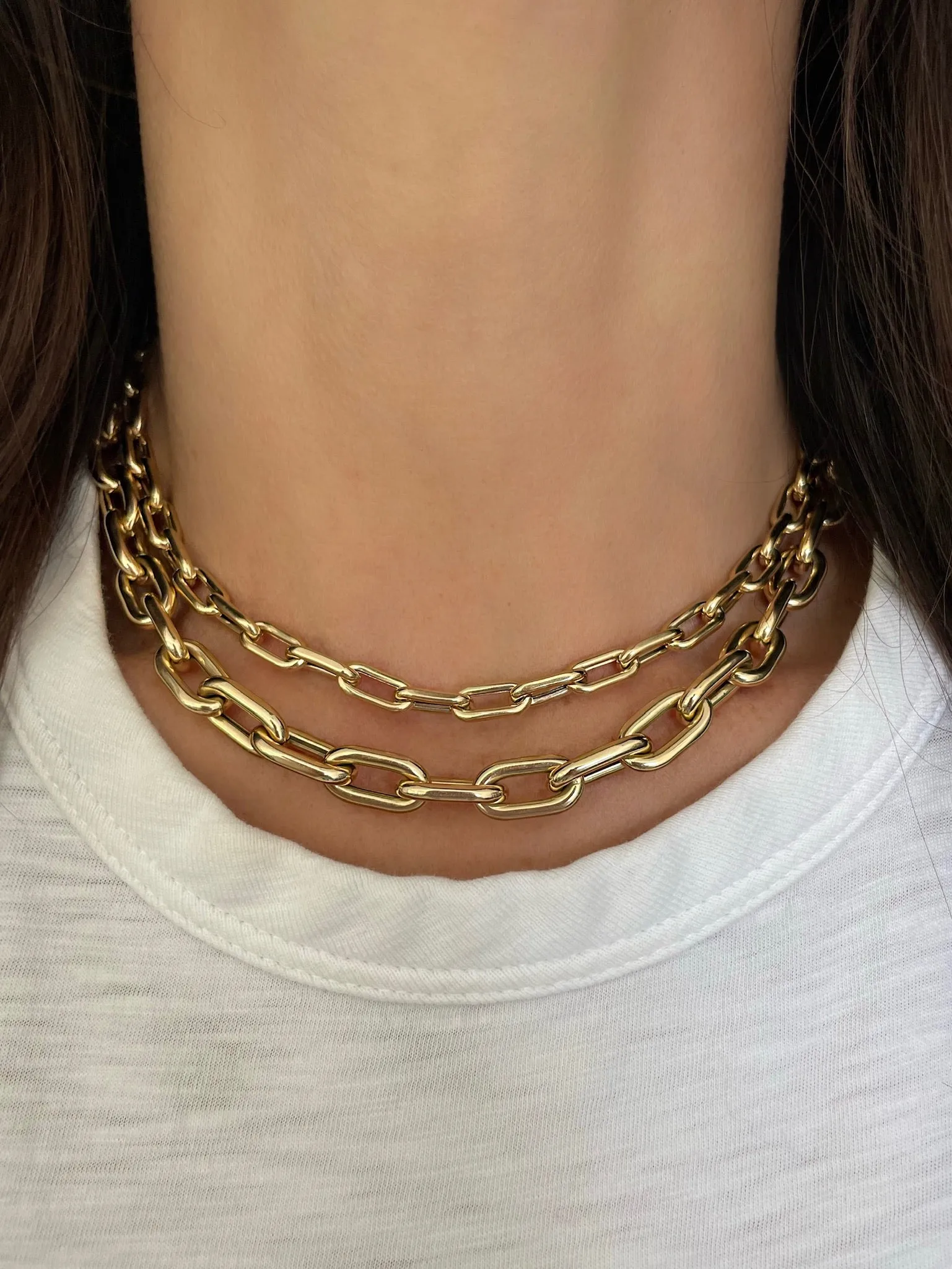 Stylish Open-Link Chain Necklace