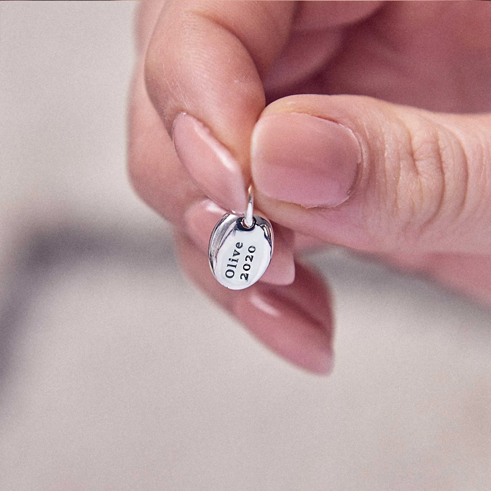 Personalised Pebble Silver Charm Bracelet