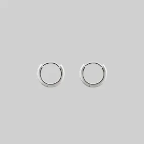 Simple Silver Clicker Hoop Earrings - 12mm