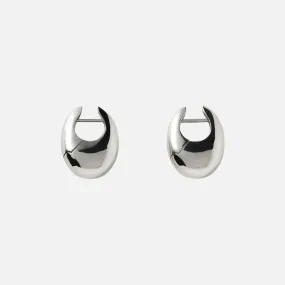 Sloping Hinge Hoop Earrings, Large